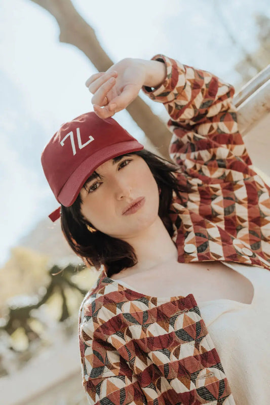 casquette sevenlie monogramme bordeaux