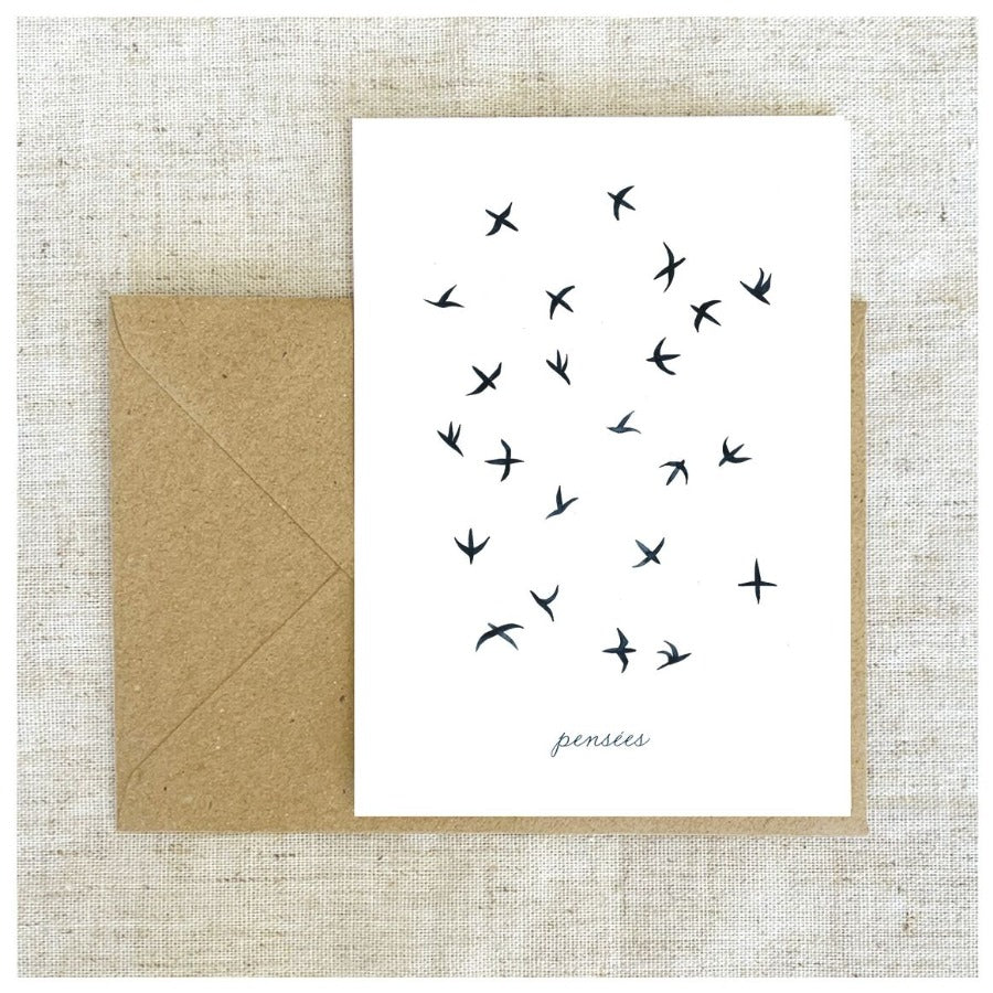 Carte postale - Les mouettes noires
