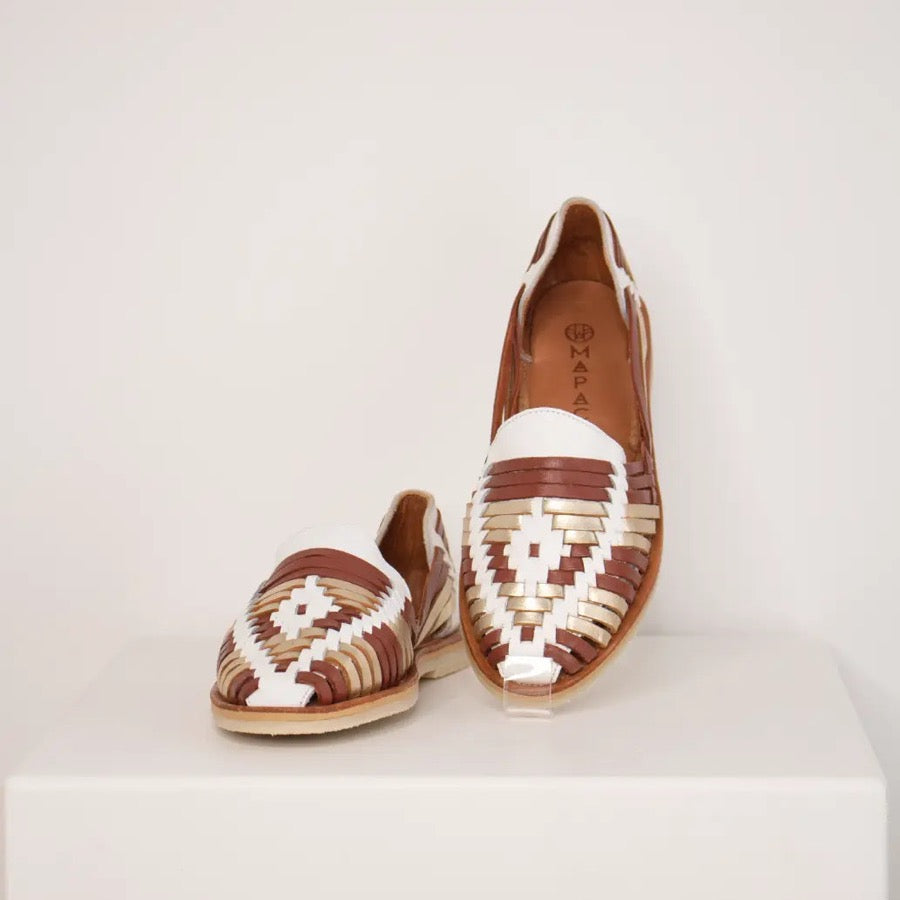 chaussures mapache. Ibarra tabac champagne