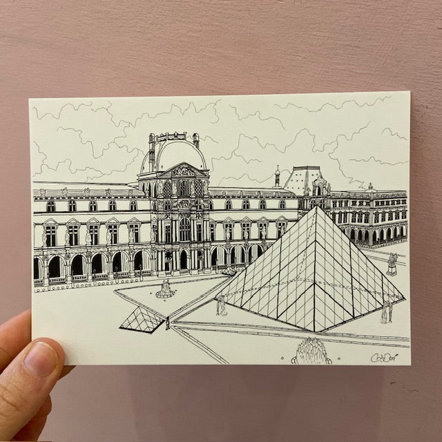 Carte postale paris - Le Louvre