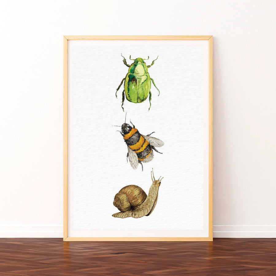 affiche trio du jardin ogre illustration