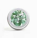 Paillettes vertes biodégradables