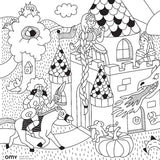 Coloriage pocket Princesses & dragon