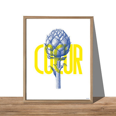 Affiche 30x40 cm - Coeur Artichaut