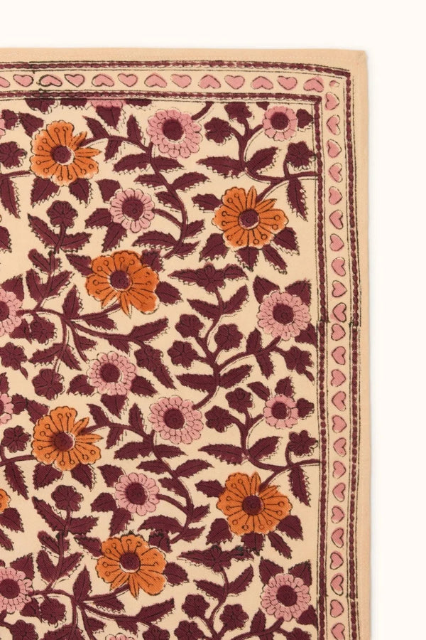 Foulard - Coeur Flamingo détail zoom