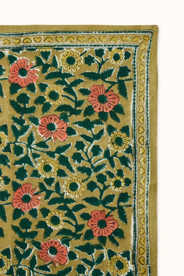 Foulard - Coeur Khaki zoom détail