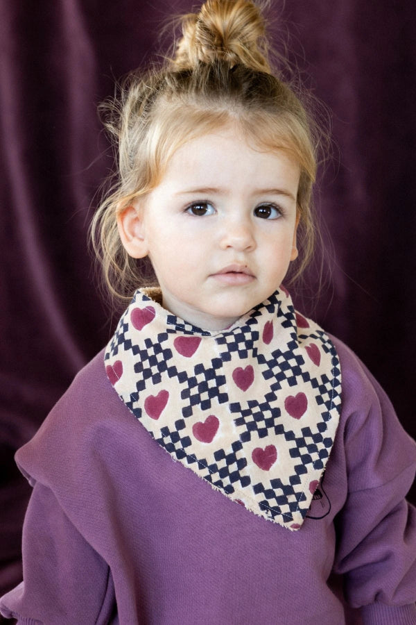 bavoir apaches en coton amor macadamia