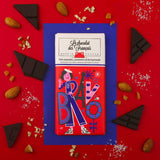 Tablette de chocolat noir Bio, amandes, caramel & sel de Guérande