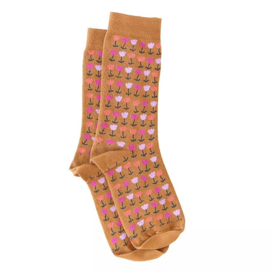 chaussettes maison causette motif tulipe