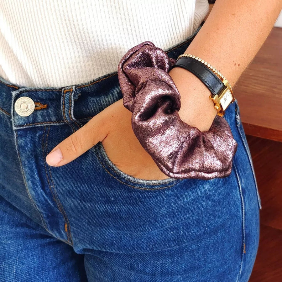 chouchou irisé rose laure derrey