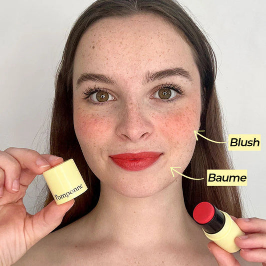 rendu baume & blush orangé pomponne