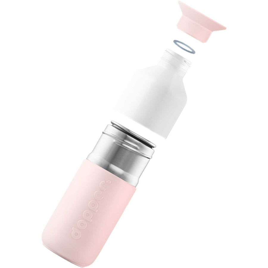 compartiments gourde inox dopper soft pink