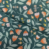 bouillotte verte motif fleuri