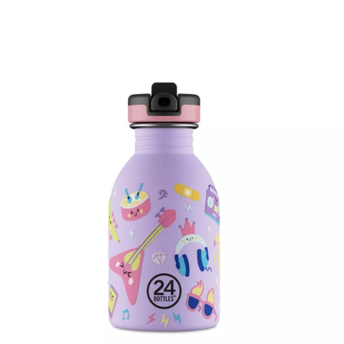gourde enfant 24 bottles lilas musique