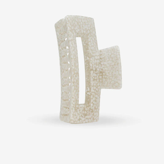 pince à cheveux blanche en acétate de cellulose sasstie big crush pure dott