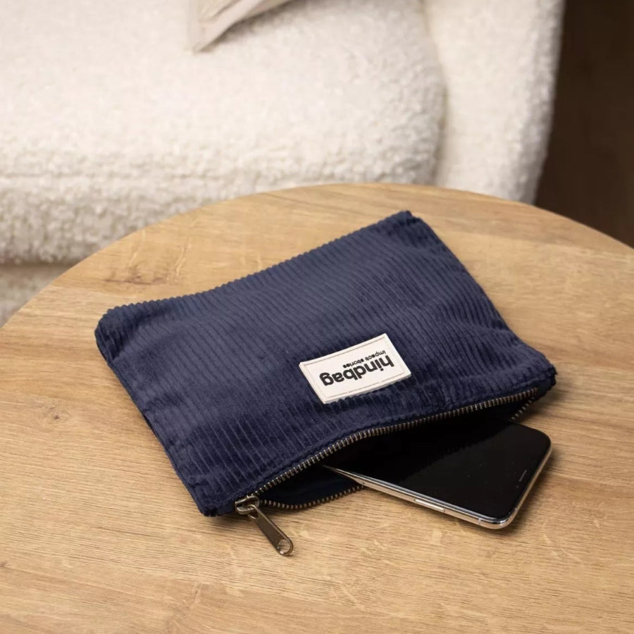 pochette lou hindbag velours marine