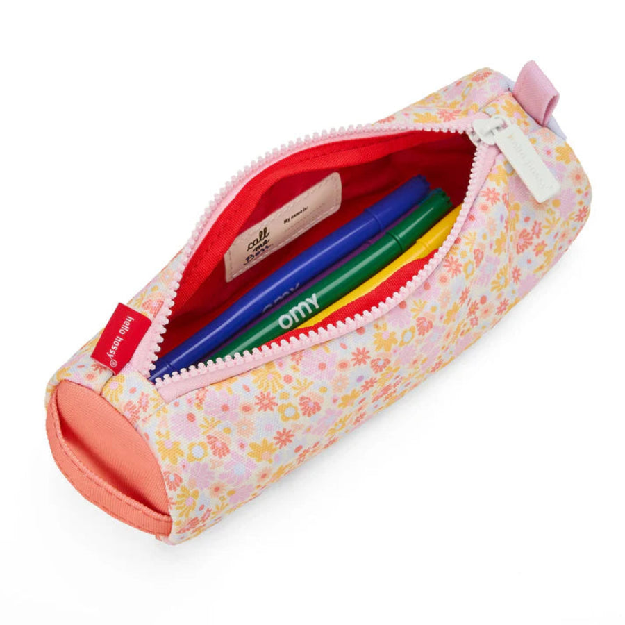 trousse scolaire retro flowers hello hossy