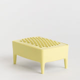 Porte savon râpe en plastique recyclé jaune Foekje Fleur