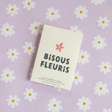Message bisous fleuris sur sachet de graines