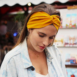 Headband jaune ocre Made in Paris Laure Derrey