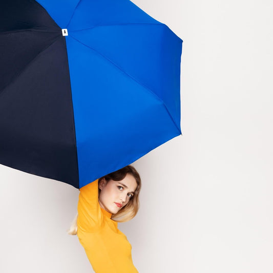 Parapluie bicolore bleu roi/marine Anatole Paris