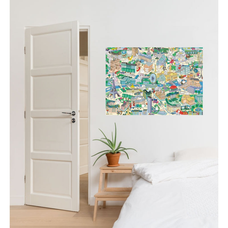 Poster à sticker Paris OMY