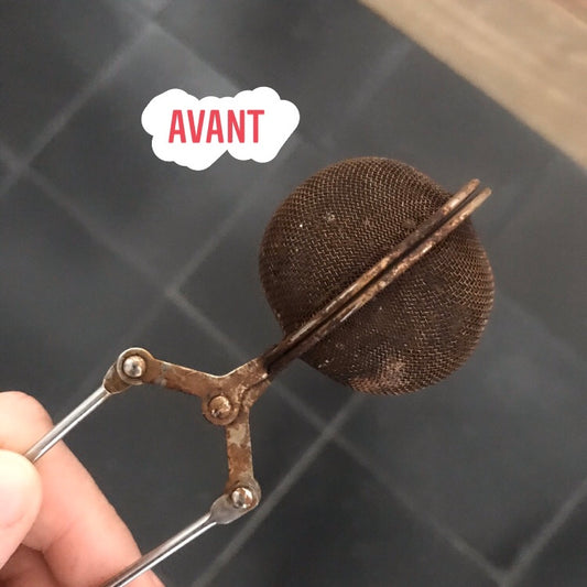 DIY magique, ou comment redonner tout son éclat à une boule à thé en inox ?