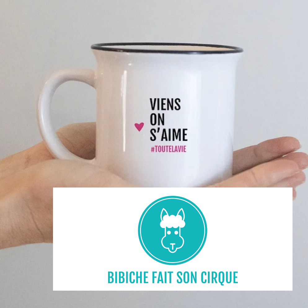 Bibiche fait son cirque mug ceramique