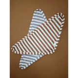 2 mini bavoirs - Rayures terracotta/lavande