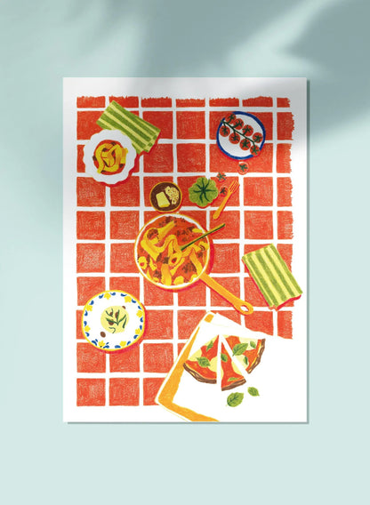 affiche cuisine italienne lucie leforestier