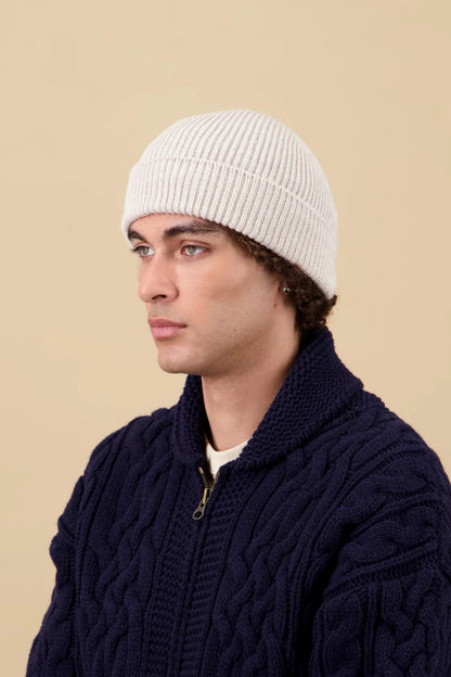 bonnet en laine mérinos made in France profil