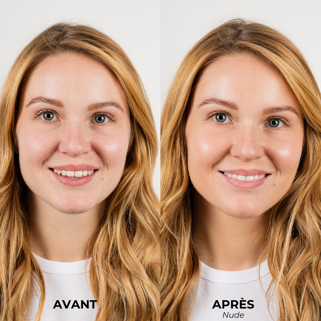 BB crème nude avant après
