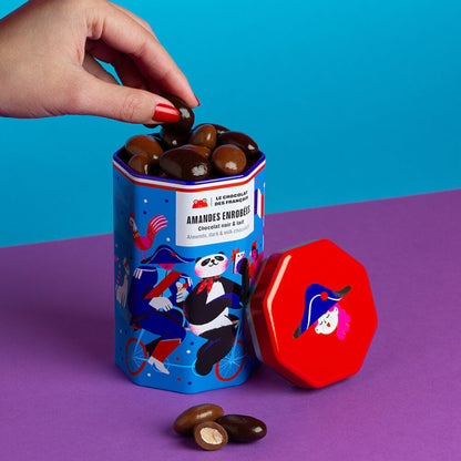 Amandes enrobées de chocolat noir & lait