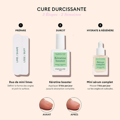 Cure durcissante manucuriste 3 produits
