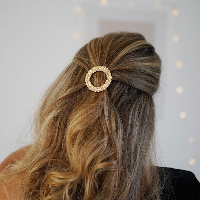 Barrette Couronne Tressée Joanie dorée