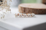 Barrette Inès perles blanches et strass