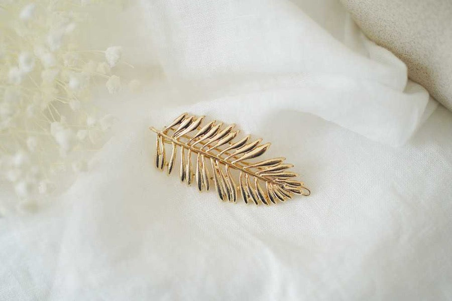 Barrette Leana Plume Dorée