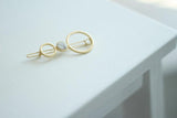 Barrette Neri Dorée Marbre Blanc
