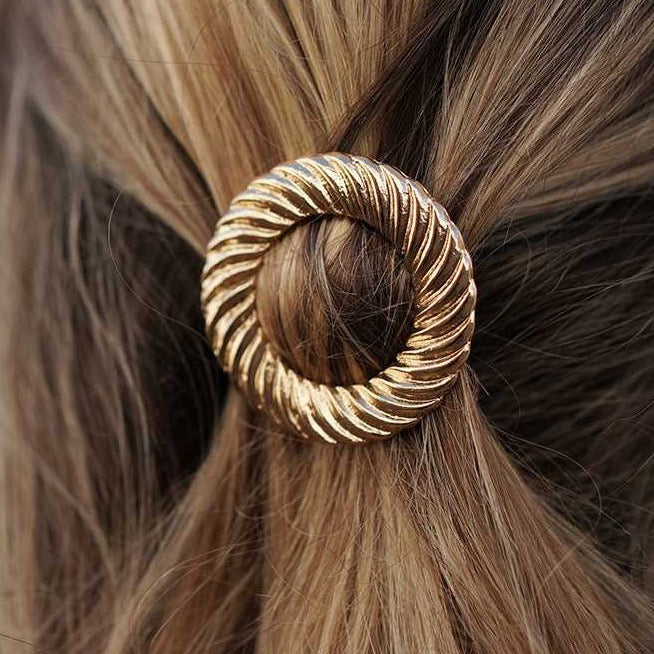 Barrette Selena Ronde Dorée