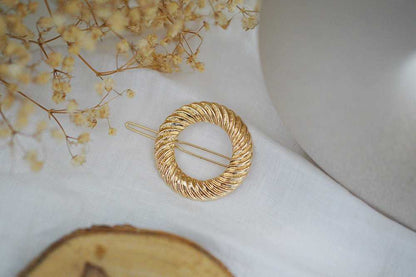 Barrette Selena Ronde Dorée