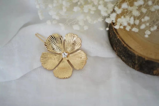 Barrette Sohanne Fleur Dorée