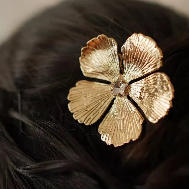 Barrette Sohanne Fleur Dorée
