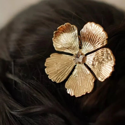 Barrette Sohanne Fleur Dorée