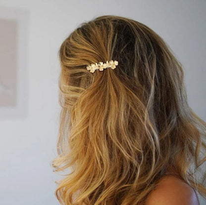 Barrette Victorine Fleurs Dorées