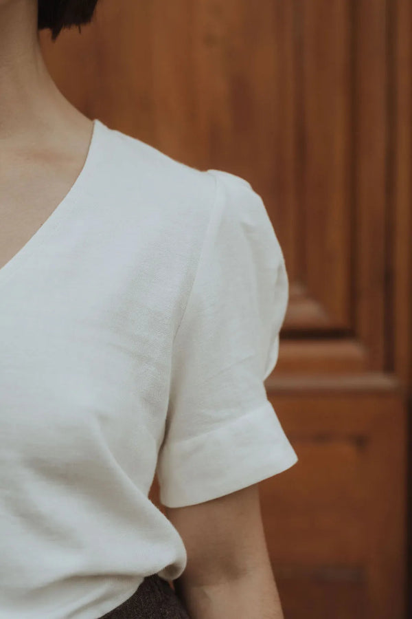 épaules blouse praha blanche