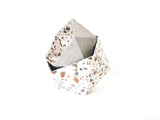 Boîtes origami Terrazzo / béton gris