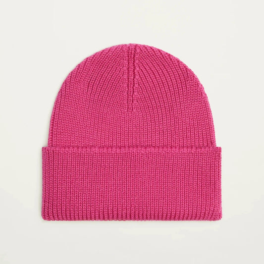 Bonnet fabriqué en France 100% Mérinos Rose