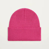 Bonnet fabriqué en France 100% Mérinos Rose