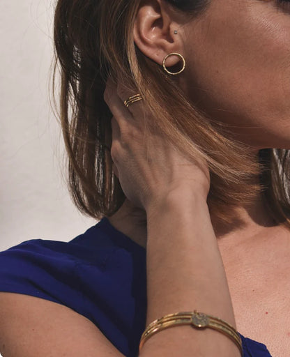 Boucles d'oreilles Tila mini Dorées- Aora bijoux 2