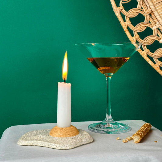 Bougeoir en coquille d'oeuf